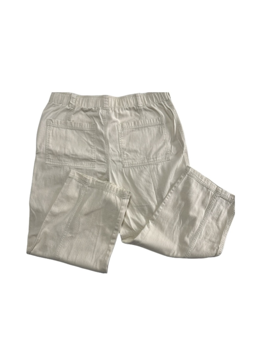 Universal Thread Women's Cream Cargo Cropped Pants Utility Euro Summer Size 14